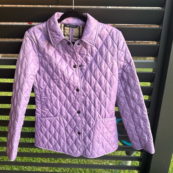 Burberry Jackets & Blazers - Burberry Quilted Lavender Jacket size S